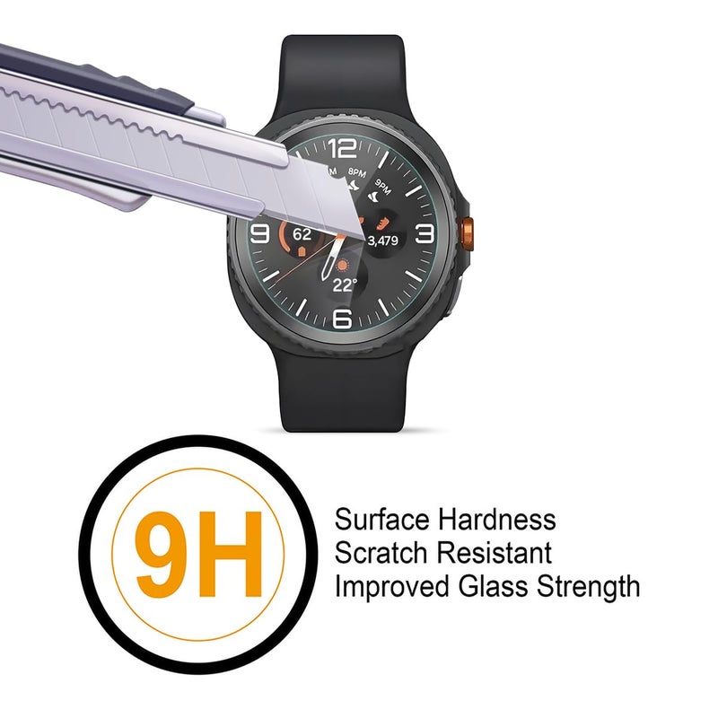 Supershieldz (3 Pack) Designed for Samsung Galaxy Watch 8 Classic (46mm) Tempered Glass Screen Protector, Anti Scratch, Bubble Free - Image 2