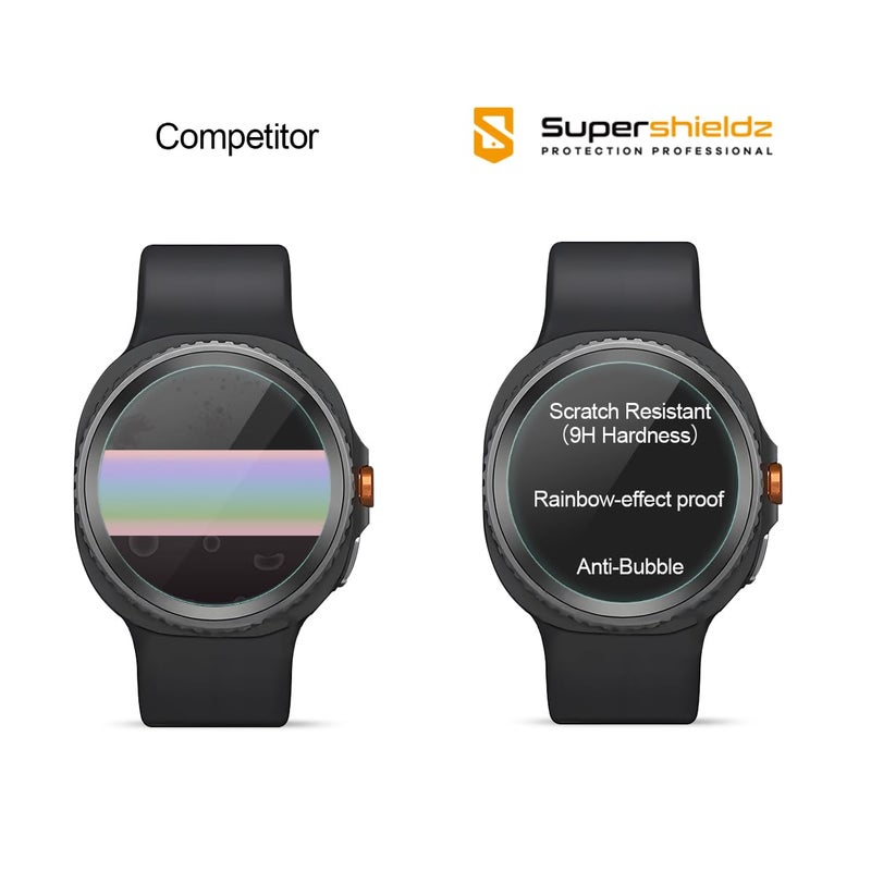 Supershieldz (3 Pack) Designed for Samsung Galaxy Watch 8 Classic (46mm) Tempered Glass Screen Protector, Anti Scratch, Bubble Free - Image 4