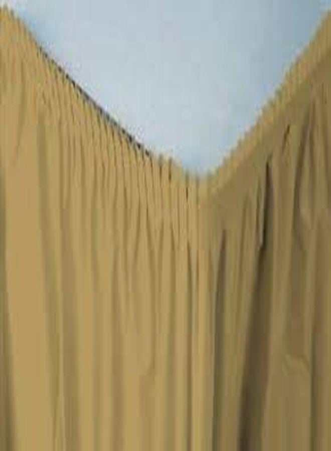 Party Dimensions Gold Plastic Table Skirt 29" x 14' Rectangular Party - Image 2