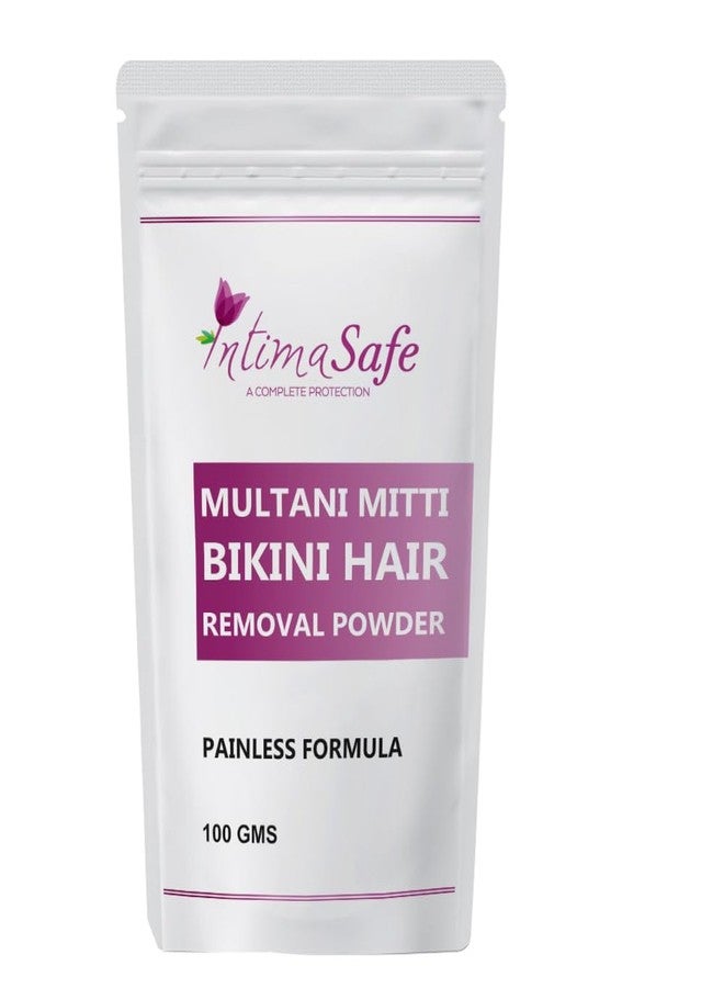Intimasafe Wax Powder for Women - Multani Mitti Bikini Wax For Women, Bikini Wax Powder for Hair Removal, Hair Remover Powder for Hands, Legs, Underarms, Bikini Area for All Skin & Hair Types - 100 Gm - Image 1