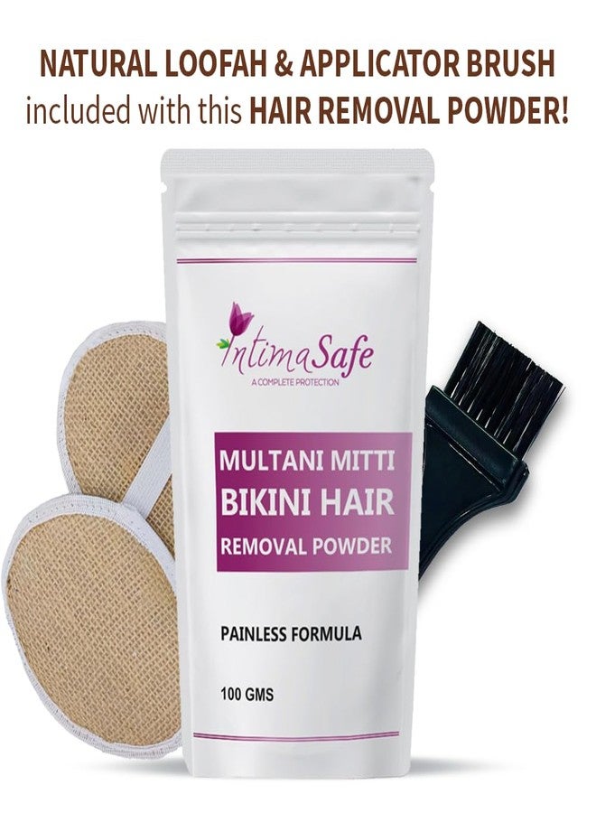 Intimasafe Wax Powder for Women - Multani Mitti Bikini Wax For Women, Bikini Wax Powder for Hair Removal, Hair Remover Powder for Hands, Legs, Underarms, Bikini Area for All Skin & Hair Types - 100 Gm - Image 2