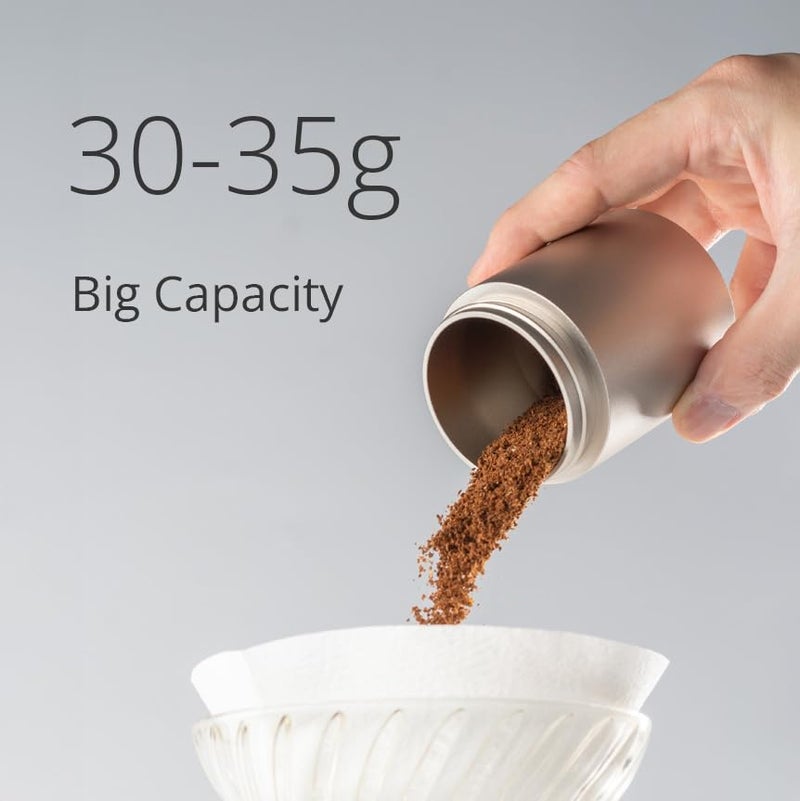 1ZPRESSO 1Zpresso J Manual Coffee Grinder Silver Capacity 35g with Assembly Stainless Steel Conical Burr - Numerical Internal Adjustable Setting  - Image 5