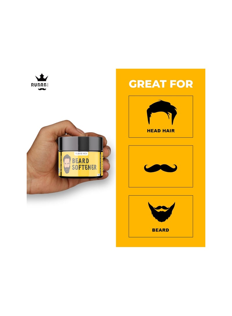 RUBAB MEN Beard Softener Cream for Men - 40g| Enriching Beard Balm Infused with Shea Butter, Avocado, Olive & Aloe Extract| No More Beard Itch! - Image 5