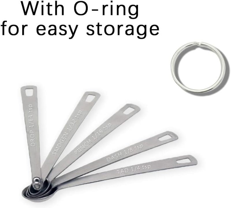 BERYLER 1Pack Mini Measuring Spoons Set, Heavy Duty Stainless Steel Teaspoon for Cooking and Baking, Suitable for Small Amount of Dry or Liquid Ingredients and Spices - Image 3