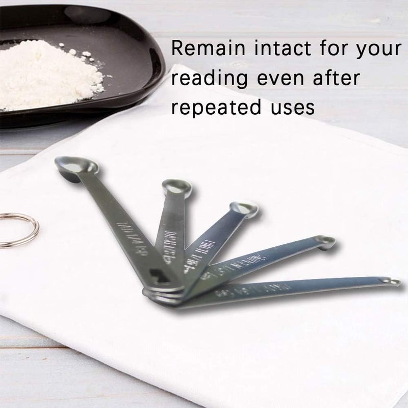 BERYLER 1Pack Mini Measuring Spoons Set, Heavy Duty Stainless Steel Teaspoon for Cooking and Baking, Suitable for Small Amount of Dry or Liquid Ingredients and Spices - Image 5