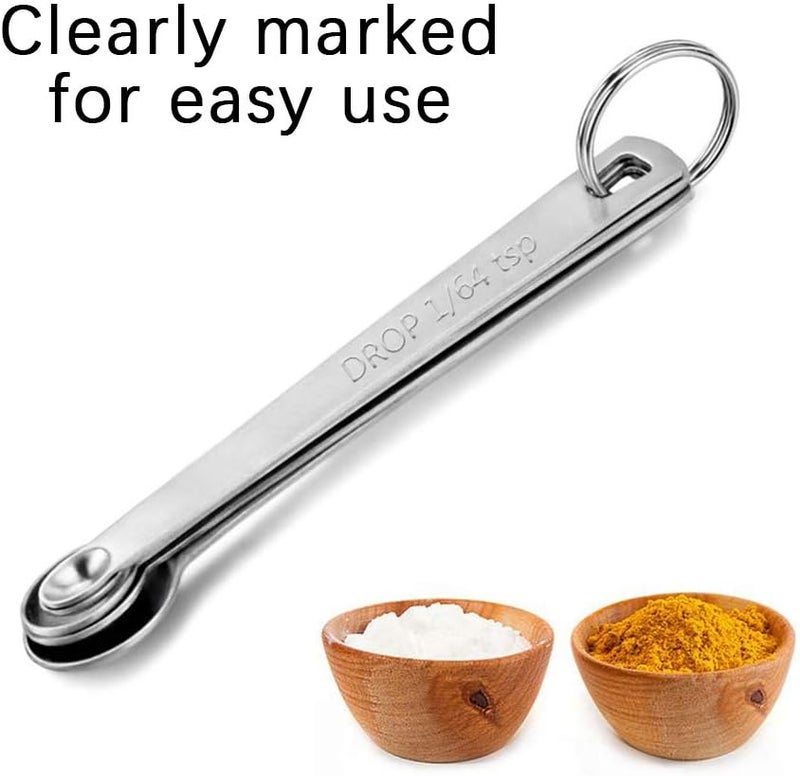 BERYLER 1Pack Mini Measuring Spoons Set, Heavy Duty Stainless Steel Teaspoon for Cooking and Baking, Suitable for Small Amount of Dry or Liquid Ingredients and Spices - Image 4