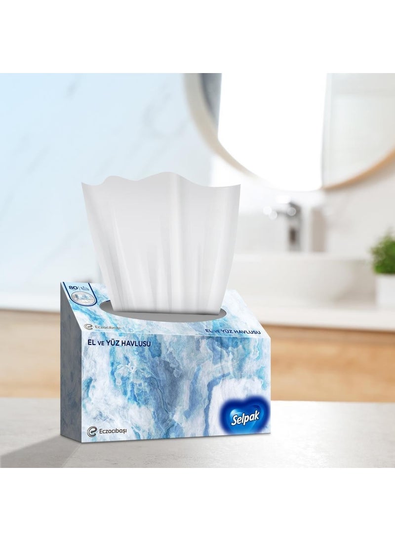 Selpak - Hand and Face Towel x 2 Pack of 160 Sheets - Image 1