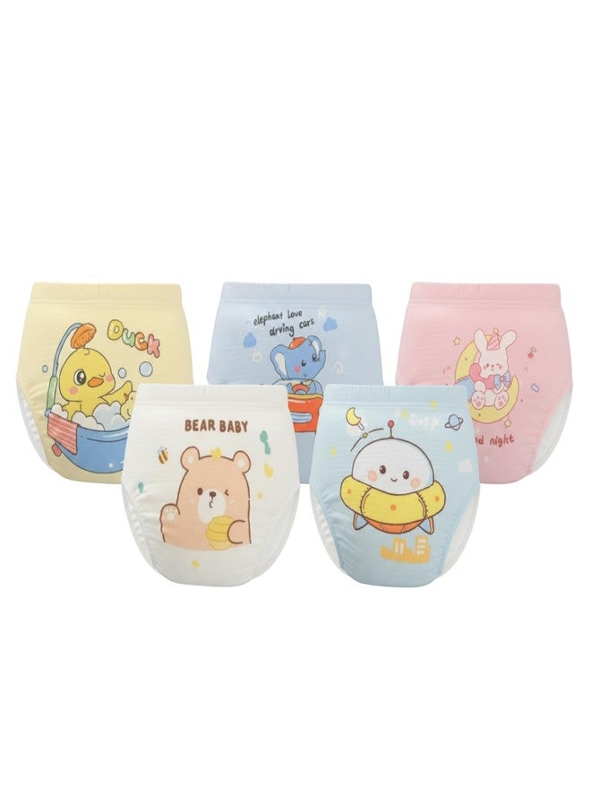 أو بيبي سراويل تدريب الأطفال القابلة لإعادة الاستخدام من قماش الموسلين من أوبابي - سراويل تدريب ناعمة للأطفال الصغار مصنوعة من قطن الموسلين - تصميم يسمح بمرور الهواء وعالي الامتصاص (مقاسات: 12 شهرًا، 24 شهرًا، 5 بوصات) لون أبيض كريمي - Image 1