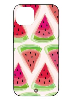 Protective Printed Mobile Cover Watermelon Art Design With Blue Background For Apple iPhone 13 Pro Max