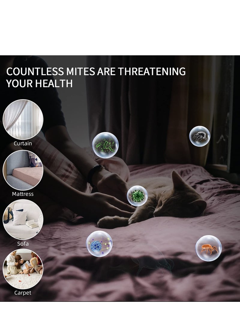 Barakah Bed Mites Collector, Handheld Portable Uv Mite Remover Strong Suction Power Can Efficiently Clean Mattresses, Pillows, Sofas and Carpets - Image 5