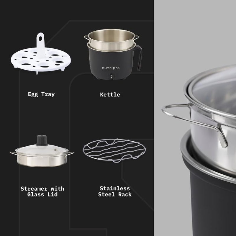 nutripro Multipurpose Cook Kettle (Black Steel) - Image 2