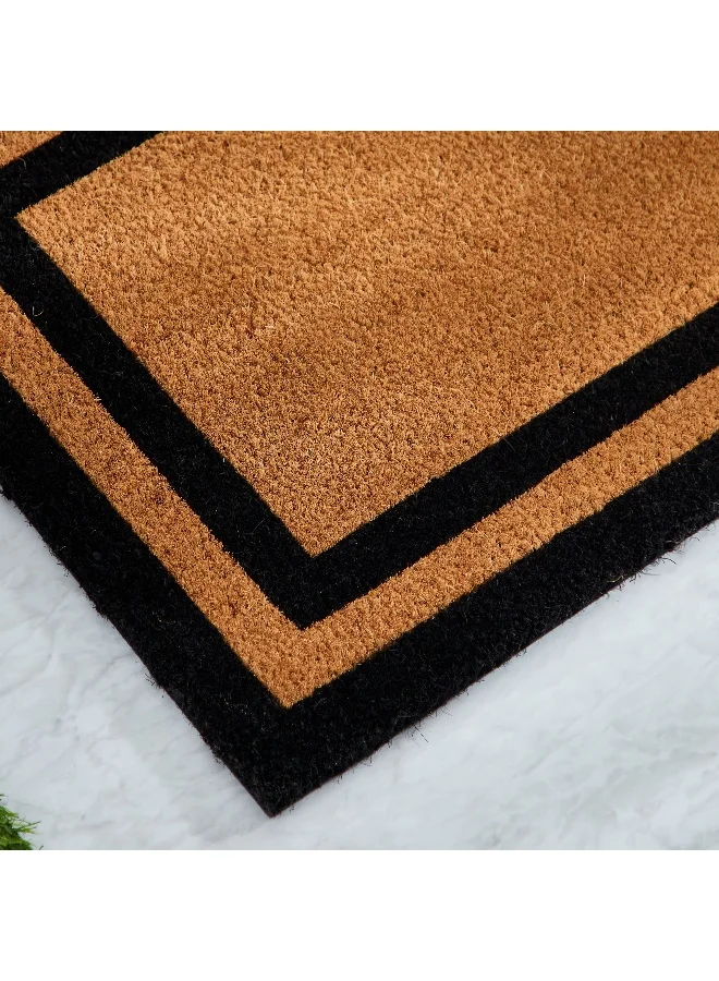 Home Box Frame Printed PVC Back Coir Doormat - 45x100 cm