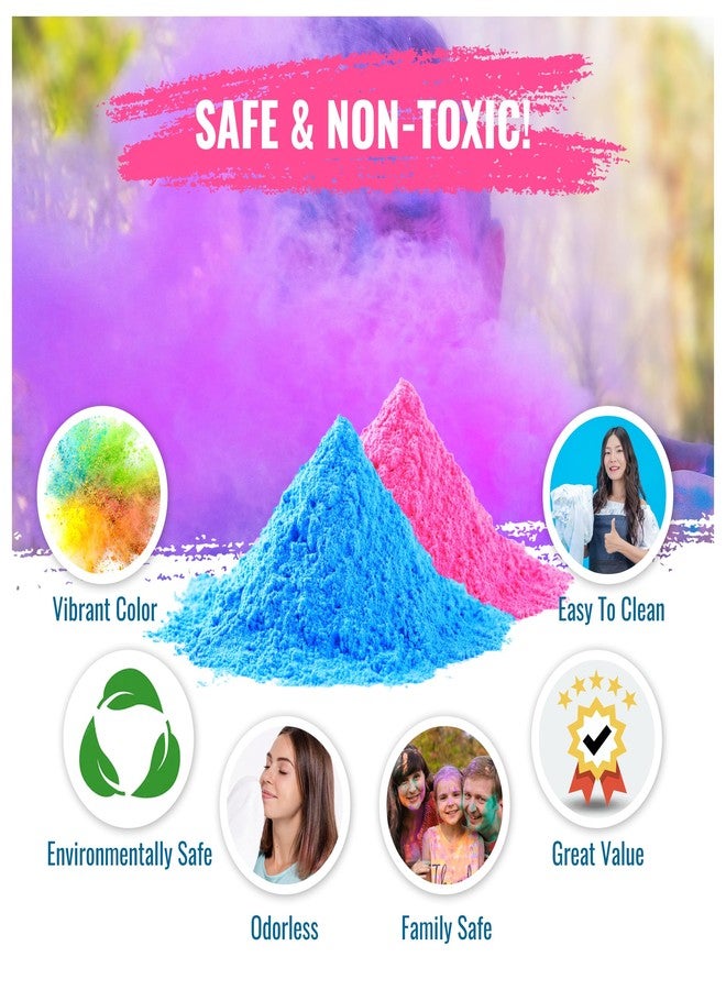 Color Blaze مسحوق كشف جنس المولود من كولور بليز - 1 رطل أزرق و1 رطل وردي - مناسب للأولاد والبنات - مثالي لحرق الإطارات في السيارات والدراجات النارية، ورش الألوان، وجلسات التصوير، والمهرجانات - عبوة من كيسين، كل كيس 1 رطل - أزرق/وردي - Image 3