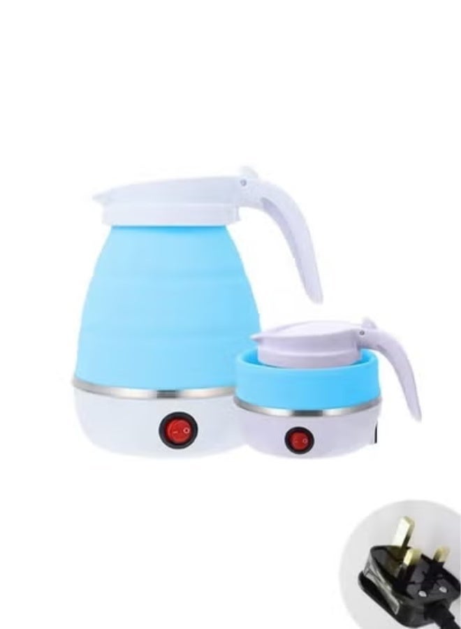EXCLIFE 600ml Foldable Electric Travel Kettle - Portable Silicone Collapsible Water Boiler for  Camping - Image 1
