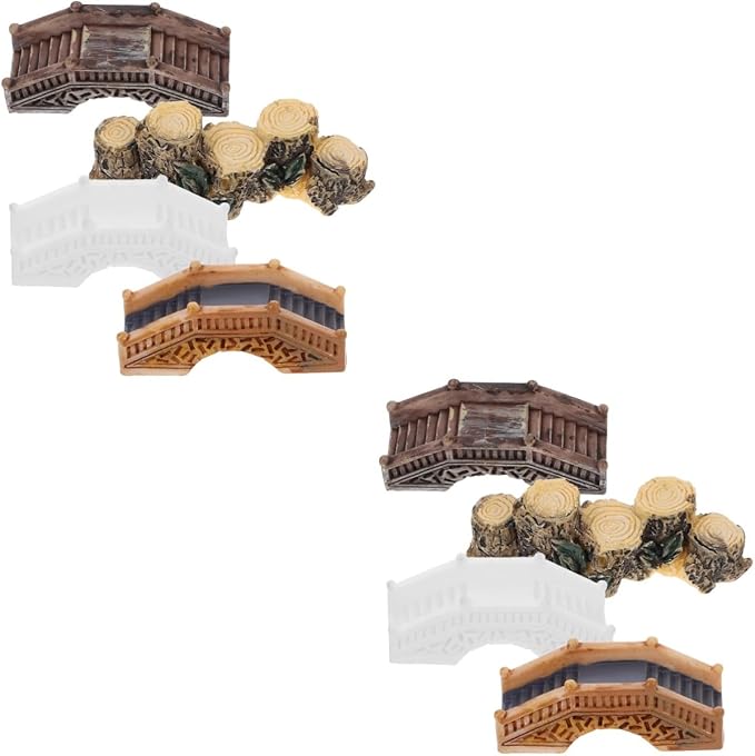 مجموعة أدوات نموذج جسر بونساي DIY 2 قطعة، جسر حديقة صغير، زينة للمناظر الطبيعية - Image 1