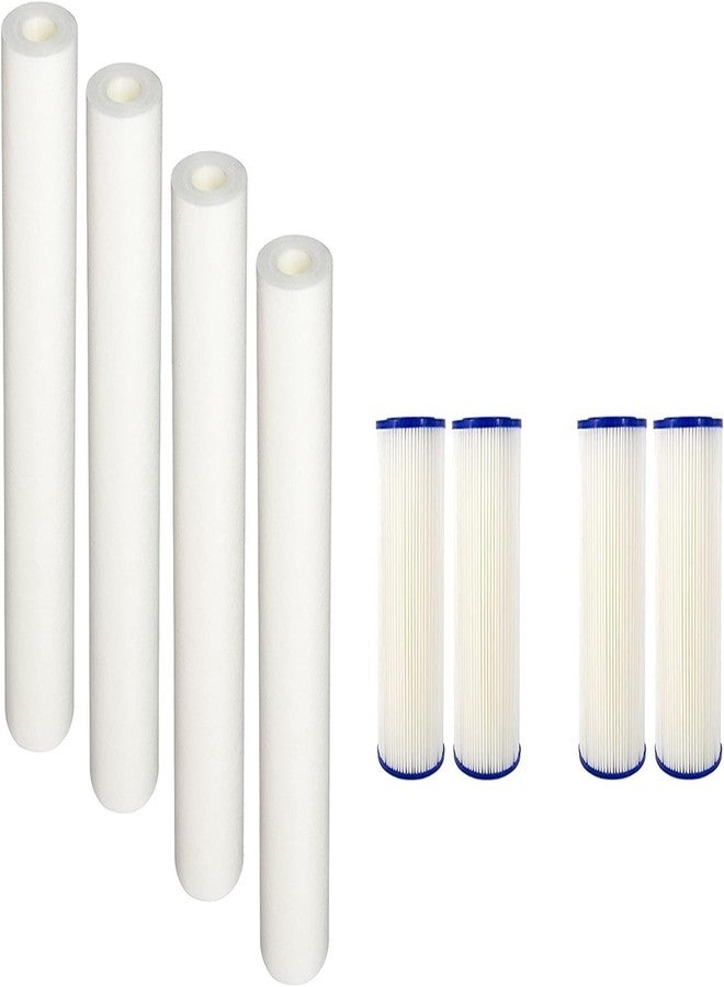CFS - Whole House Replacement Water Filter Cartridges Compatible with EQ-304-20 & EQ-PFC.35 Models - Removes Bad Taste - 20" Replacement Filter Cartridge (4 Pack - Pre + Post Filter)