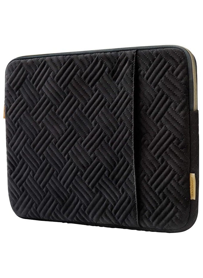 BAGSMART Laptop Sleeve Bag Fits 13-13.3 inch Notebook Computer Water Repellent Protective Case Cover with Pocket, Black  - Image 1