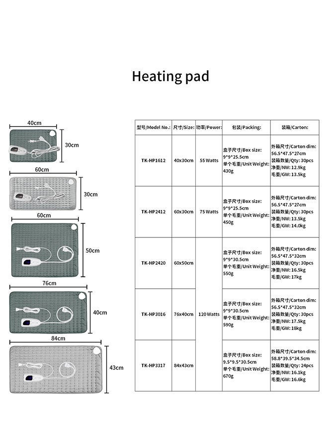 وسادة تدفئة كهربائية، وسادة تدفئة كهربائية للظهر والتشنجات، ضغط ساخن عميق الاختراق، تحكم متعدد في درجات الحرارة، حماية آمنة من الحرارة الزائدة، قابلة للغسل في الغسالة - Image 5