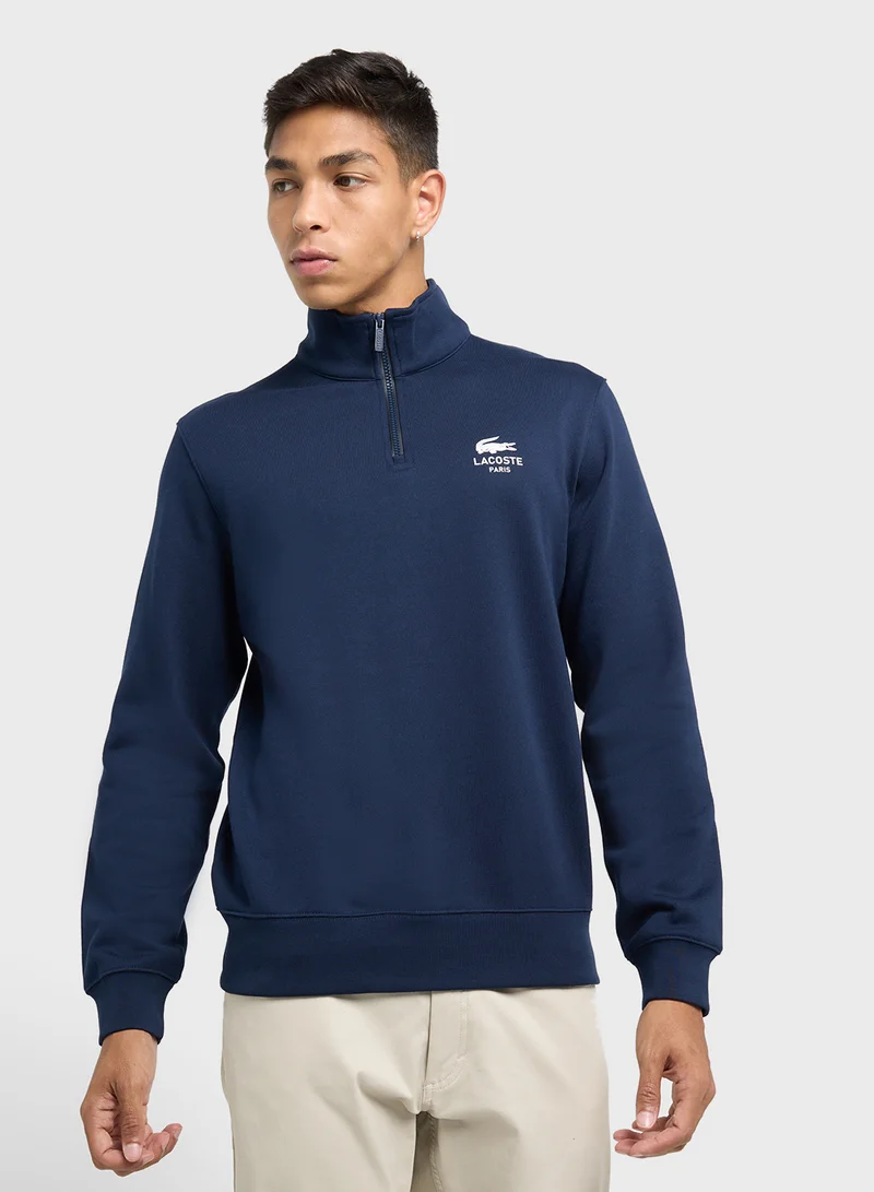 LACOSTE Crew Neck Graphic Sweatshirt