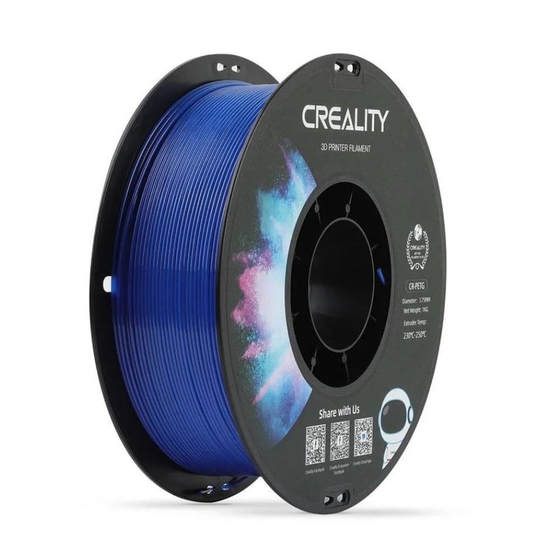 3idea CREALITY 3D Transparent Blue Upgraded PETG Filament1.75mm 1kg for 3D Printer - Image 1