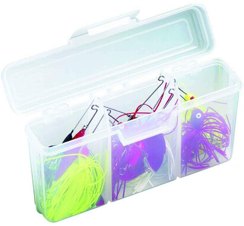 Flambeau Outdoors 00220 Small Spinnerbait Box, Fishing Bait and Lure Organizer, Clear