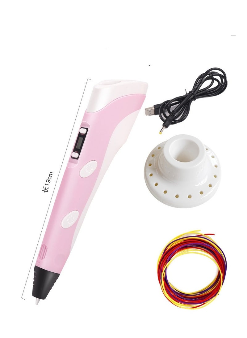 يونسي قلم ثلاثي الأبعاد للأطفال مع شاشة عرض - يتضمن قلم ثلاثي الأبعاد، 246 قدمًا من 15 لونًا من الخيوط، وكتاب استنسل + دليل المشروع، وشاحن، للفنانين البالغين من الأطفال، سرعة ثابتة - Image 2