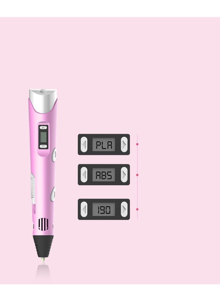 يونسي قلم ثلاثي الأبعاد للأطفال مع شاشة عرض - يتضمن قلم ثلاثي الأبعاد، 246 قدمًا من 15 لونًا من الخيوط، وكتاب استنسل + دليل المشروع، وشاحن، للفنانين البالغين من الأطفال، سرعة ثابتة - Image 3