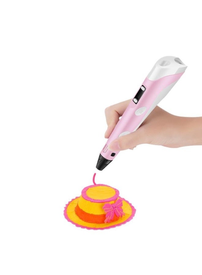 يونسي قلم ثلاثي الأبعاد للأطفال مع شاشة عرض - يتضمن قلم ثلاثي الأبعاد، 246 قدمًا من 15 لونًا من الخيوط، وكتاب استنسل + دليل المشروع، وشاحن، للفنانين البالغين من الأطفال، سرعة ثابتة - Image 5