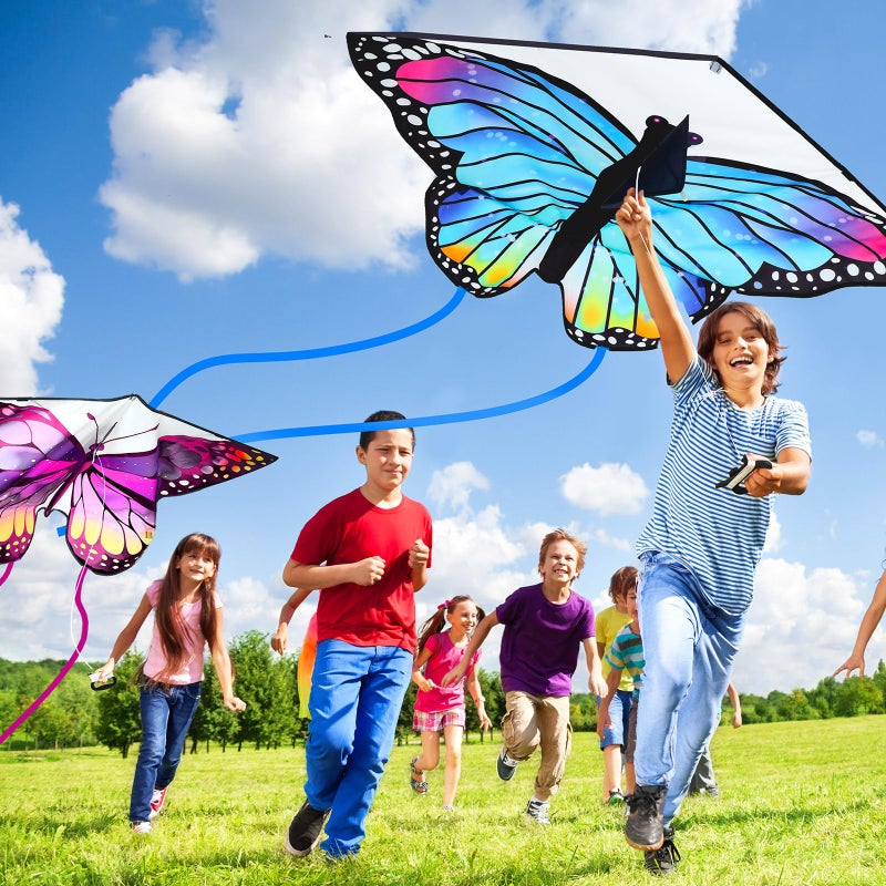 Leitee 6 Pack Large Kite for Kids and Adults Butterfly Kite for Kids Age 4-8-12 Dragonfly Owl Parrot Eagle Goldfish Teens Toy Easy to Fly for Game Beach Outdoor Activities Gifts(Cool Style) - Image 5