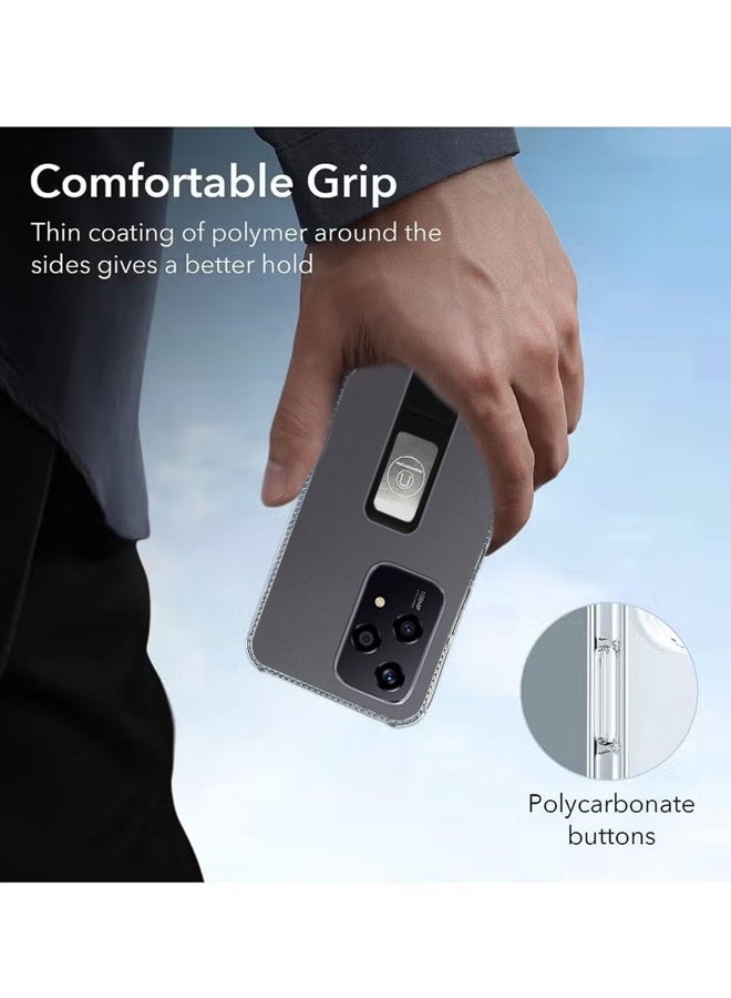 حافظة مغناطيسية شفافة مضادة للصدمات من سيليكون 200 لايت مع حامل يد ودعامة - شفافة/أسود - Image 3