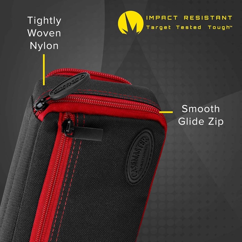 CASEMASTER Plazma Plus, 3 Dart Case for Soft and Steel Tip Darts Features Large Front Mobile Device Pocket, Built-in Storage Tube and Pockets for Flights, Tips, Shafts, and Personal Items - Image 3