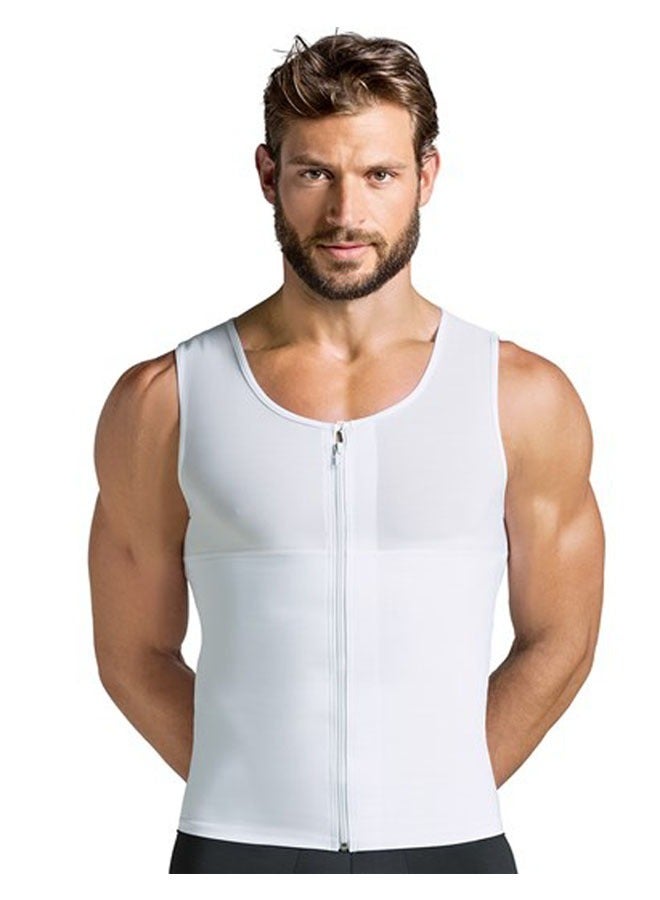 Mens Slimming Body Shaper Zipper Compression Shirt Slim Shapewear Body Shaper For Men - Image 1