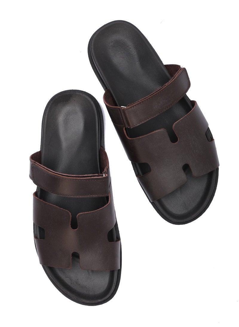 Fashion and comfortable men's slipper - natural leather and non-slip medical sole available in different sizes and colors - Image 2