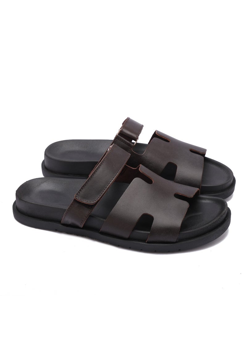 Fashion and comfortable men's slipper - natural leather and non-slip medical sole available in different sizes and colors - Image 1