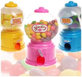 Magnusdeal Magnusdeal Plastic Round Mini Candy Gumball Jelly Beans Sugar Vending Machine Snack Dispenser Cute Sweets Mini Candy Machine Bubble Gumball Dispenser Coin Bank Not IncludedBlueStandard - Image 3