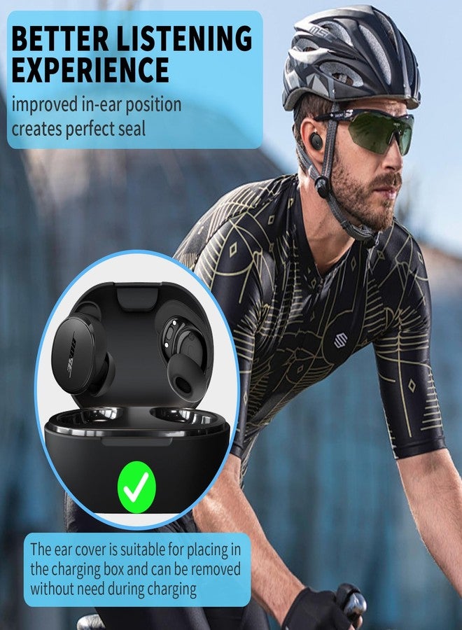 TUDIOW [3 Pairs] Ear Tips Covers for New Bose QuietComfort Earbuds, Sport Anti-Slip EarTips Silicone Anti Scratches Replacement Ear Covers Earbuds Accessories (S/M/L) (Black) - Image 3