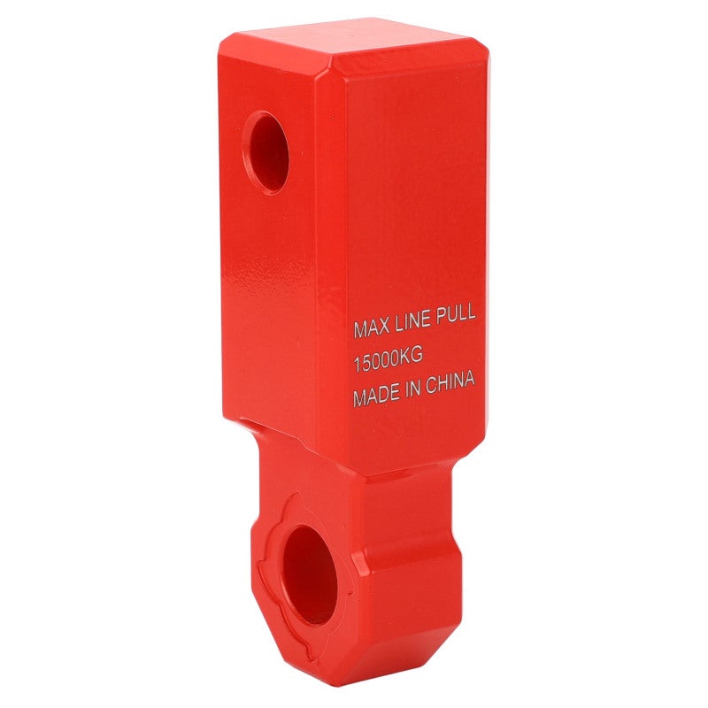 AMBULL 18T Break Strength Hitch Receiver - Rust Proof Aluminum Alloy for Trucks, SUVs and 4x4 Off Road Recovery - Winch Compatible Solid Connection - Red - Image 5