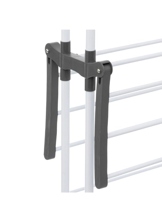 Five Simply Smart Sinai Modular 3-Tier Clotheshorse with 6 Wheels and Hanger Holder Grey and White 172 x 62 x 125 cm 157306 - Image 3