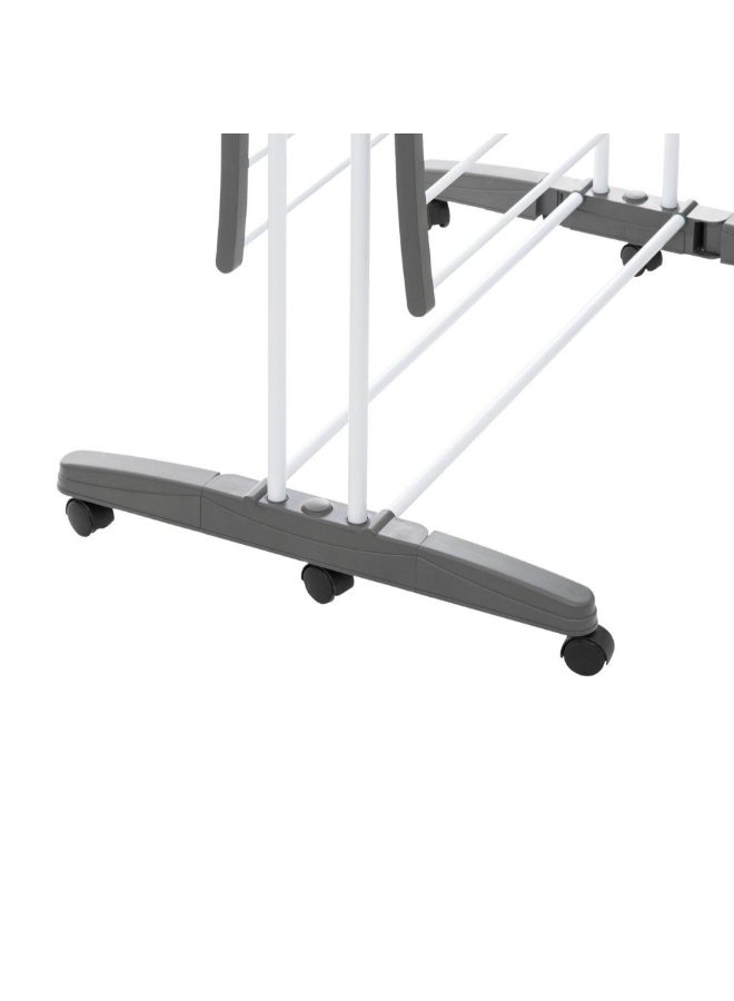 Five Simply Smart Sinai Modular 3-Tier Clotheshorse with 6 Wheels and Hanger Holder Grey and White 172 x 62 x 125 cm 157306 - Image 5