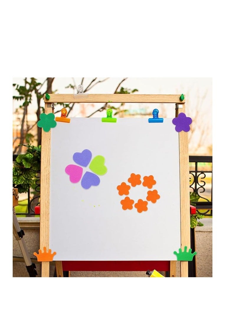 Libra 120 Pieces Eva Foam Crafty Hearts Shapes (30×24mm) Flower Shapes(25×25mm) Assorted Color - Image 3