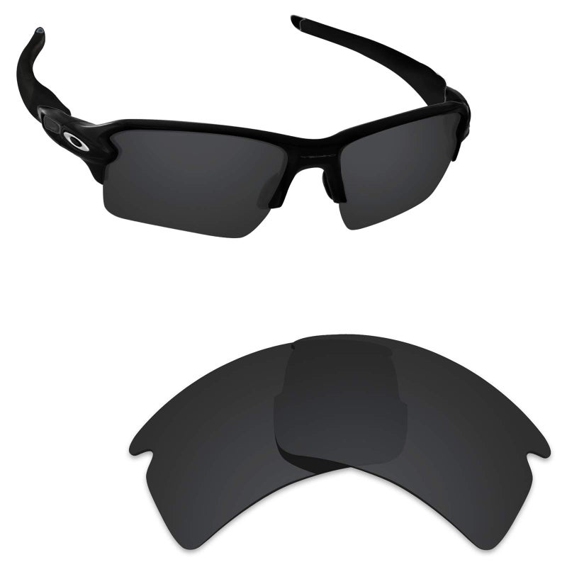 Alphax Stealth Black Polarized Replacement Lenses for Oakley Flak 2.0 XL OO9188 - Image 1