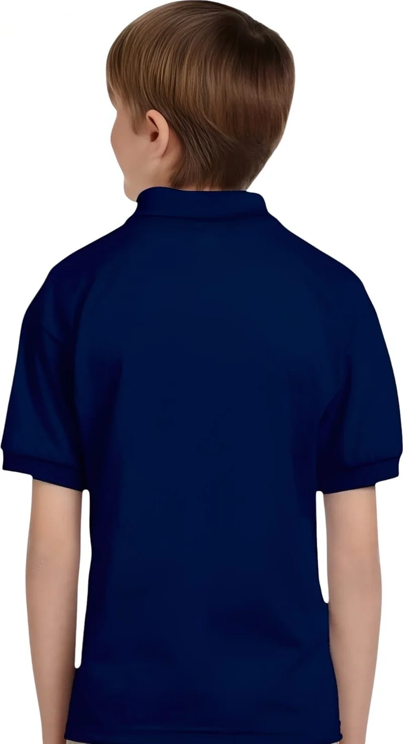 Tezzgelsin Boys Cotton Polo Collar T-Shirt Daily and School Uniform School T-Shirt