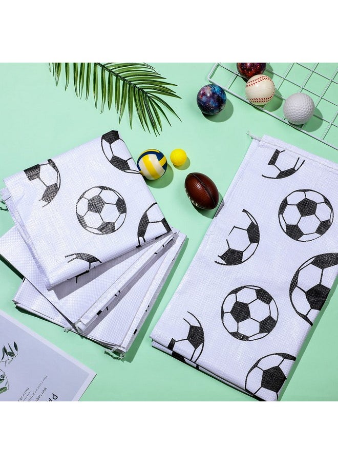 Cindeer - 12 Pcs Soccer Themed Potato Sack Race Bags Sports Themed Potato Sack Race Jumping Bags 40 X 20 Inches Sack Race Bags For Adults Kids Family Party Games And Activities Soccer Party Supplies - Image 1