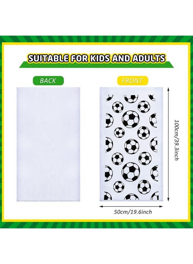 Cindeer - 12 Pcs Soccer Themed Potato Sack Race Bags Sports Themed Potato Sack Race Jumping Bags 40 X 20 Inches Sack Race Bags For Adults Kids Family Party Games And Activities Soccer Party Supplies - Image 1