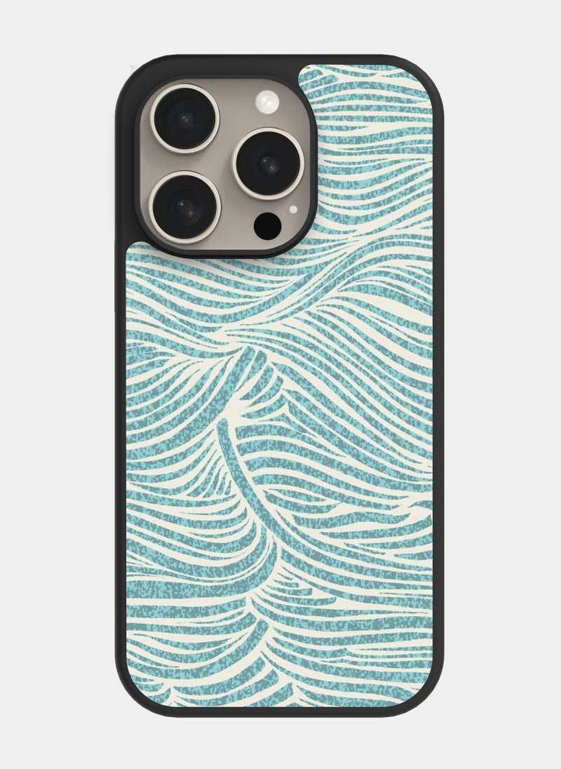 PXLAAT iPhone 15 Pro case cover Sea Waves Pattern - Image 1