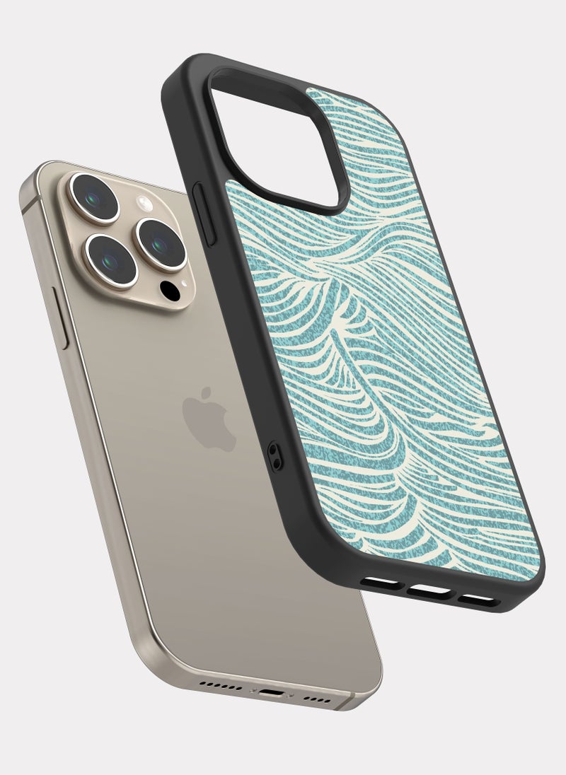PXLAAT iPhone 15 Pro case cover Sea Waves Pattern - Image 2