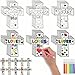 Saysurey 30 Sets Christian Coloring Crafts for Kids Religious Jesus Loves Me Color Your Own Cross DIY Art Craft Ornaments Kit for VBS Bible Sunday School Classroom Drawing Party Supplies - Image 3