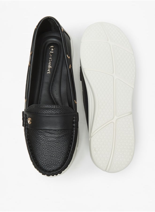 Le Confort - Women Metal Accent Slip-On Loafers - Image 1