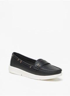 Women Metal Accent Slip-On Loafers