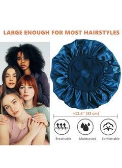 Himoswis 3 Pcs Satin Bonnets For Black Womenhair Bonnet For Sleepingsatin Bonnet For Curly Hairbonnet For Menbonnets Pack A  - Image 3